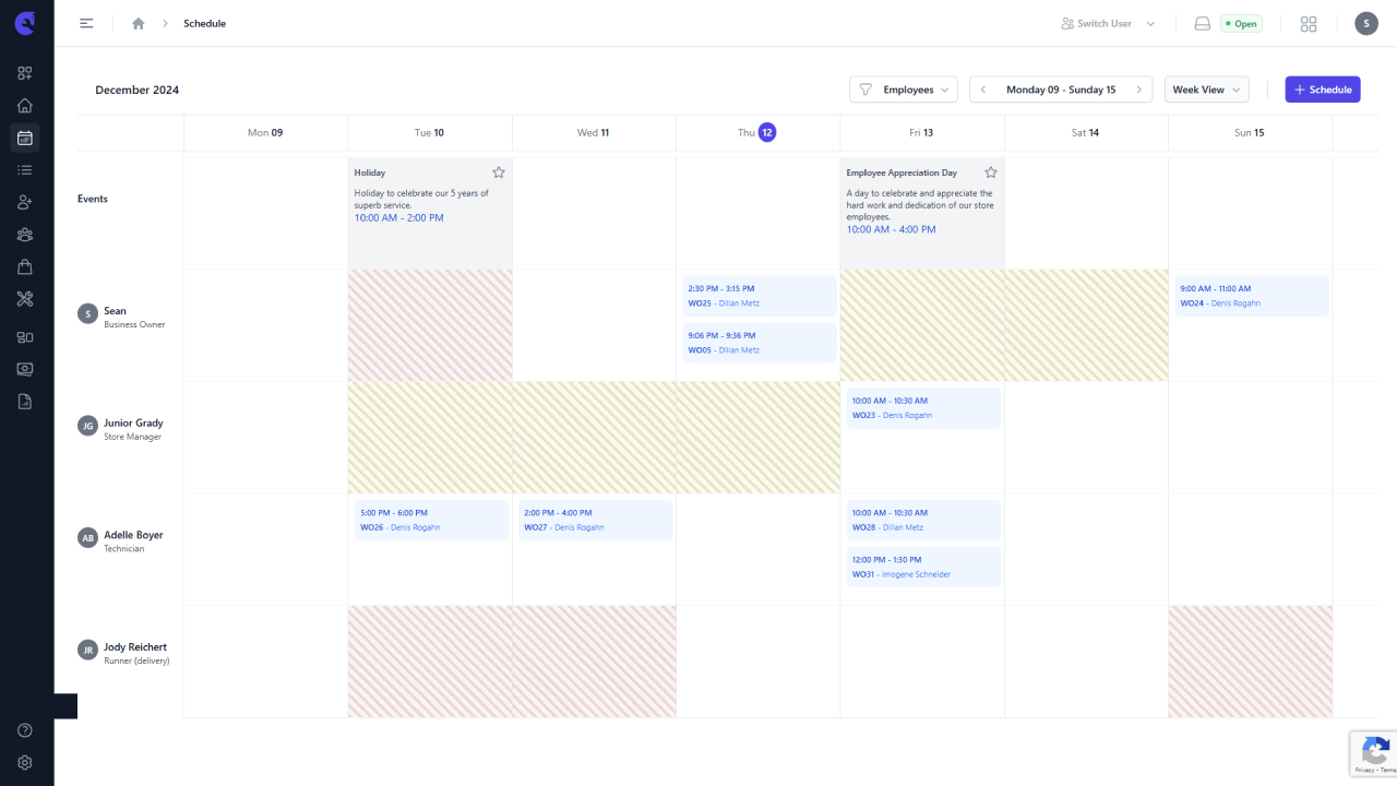 employee management software for repair shops